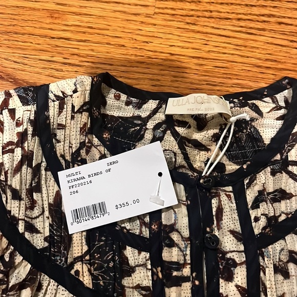 NWT Ulla Johnson Woman’s Multi Kirana Birds of PF Top Size 0 - Picture 3 of 5
